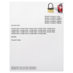 Car and Padlock letterhead