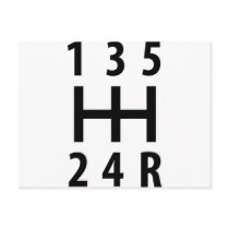 car auto gear shift 5 postcards