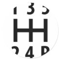 car auto gear shift 5 stickers
