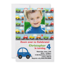 Car Birthday Party Invitation