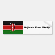 Car Bumper Sticker: proud to be Kenyan