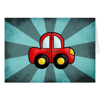 Car cartoon card