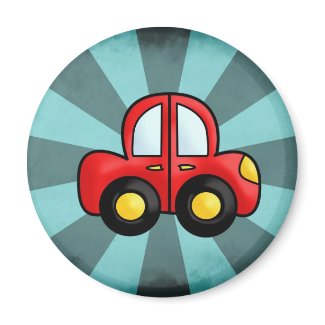 Car cartoon magnet