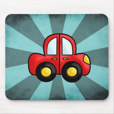 Car cartoon mouse pad by dinatemraz