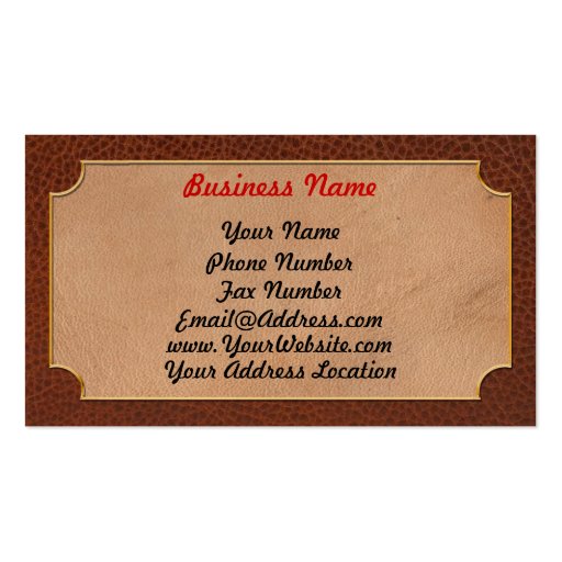 Car - Classic 50's Business Cards (back side)
