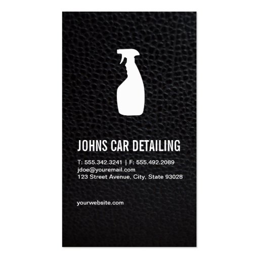 Car Cleaning Business Card Zazzle