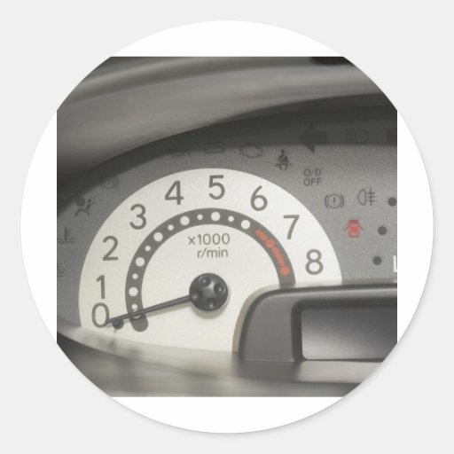 Car dashboard classic round sticker Zazzle