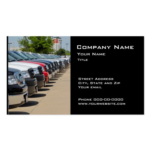 Car Dealer Business card (front side)