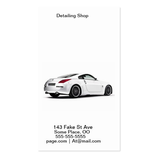Car Detailing Business Card Template (front side)