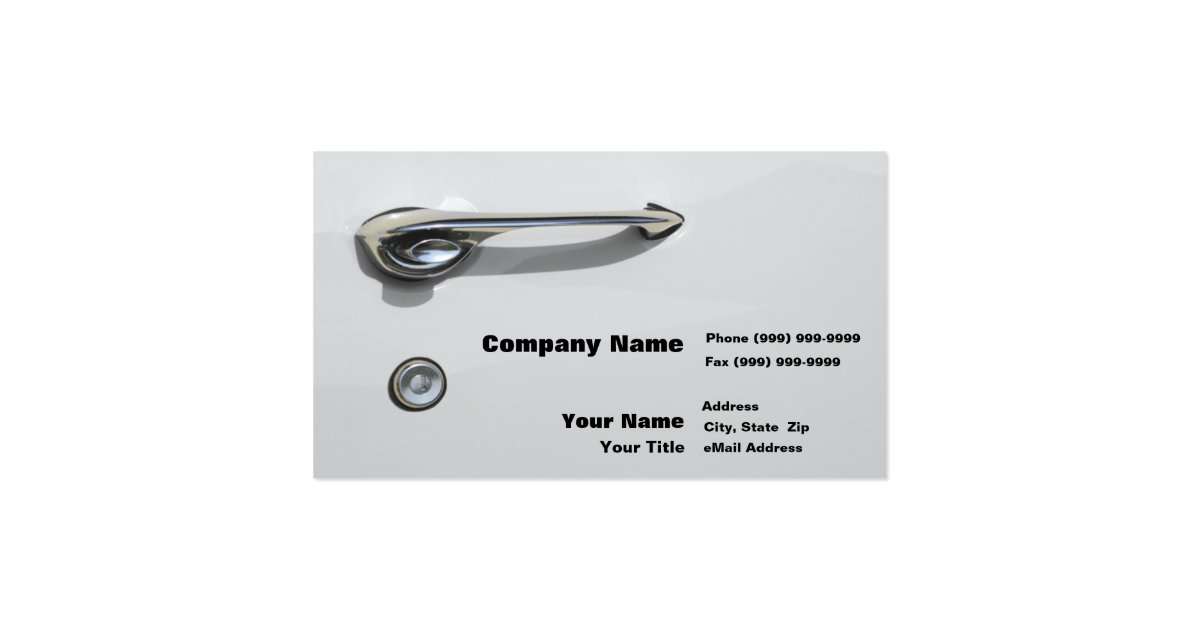 Door Handle Business Cards