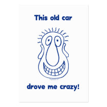 Car Drove Me Crazy Business Card Template