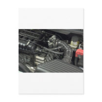 car engine detail post cards