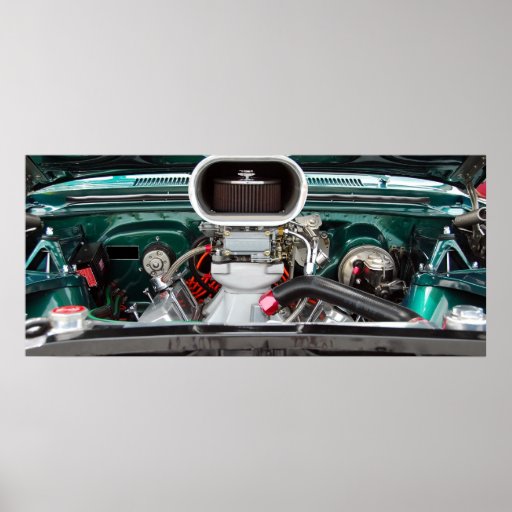 Car engine poster Zazzle