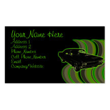 Car - Green & Black Business Card