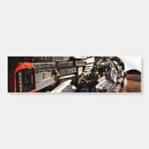 Car grills - Junkyard art Photograph Bumper Stickers