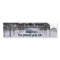 Car in snow bumper stickers by FREEZazzleGuy Car in snow bumper stickers