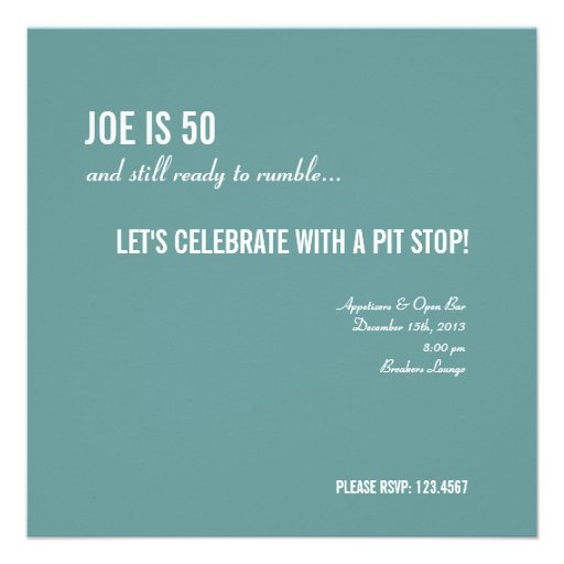 Car Lover 50th Birthday - Not Old. Classic Invite
