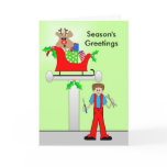 Car Mechanic Christmas Design Card
