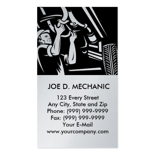 Car mechanic repair automobile business card templates