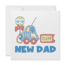 Car New Dad It's a Boy Gifts Personalized Invitations