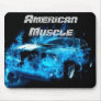 Car on Blue Flames American Muscle Mousepad