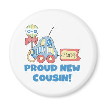 Car Proud New Cousin It's a Boy magnets by familymembers Car Proud New Cousin It's a Boy magnets