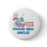 Car Proud New Uncle It's a Boy Button
