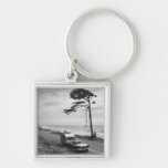 Car Pulling Trailer Keychain