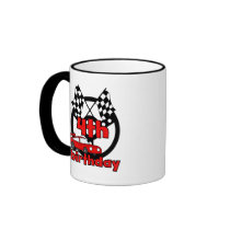 Car Racing 4th Birthday Tshirts and Gifts Coffee Mugs