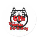 Car Racing 6th Birthday stickers