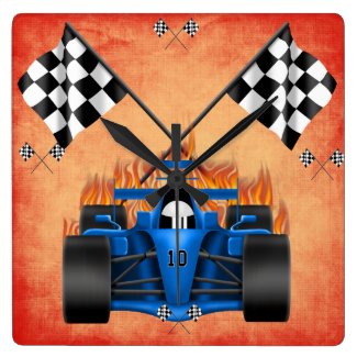 Car Racing Clock