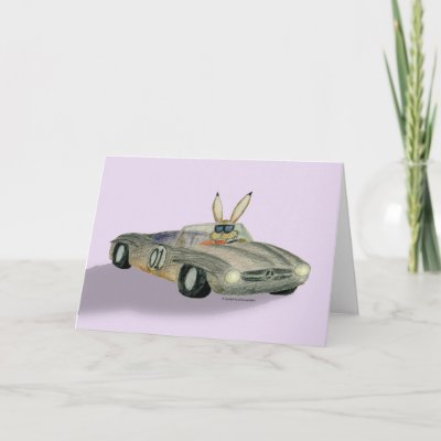 Auto Racing Experience on Just A Colored Pencil Sketch Of A Rabbit In A Racing Car