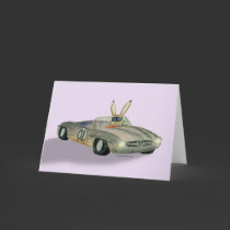 Car Racing Rabbit cards
