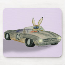 Car Racing Rabbit mousepads