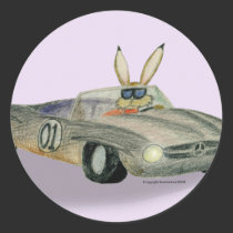 Car Racing Rabbit stickers