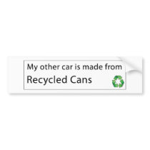 Car - Recycled Cans bumper stickers
