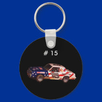 car red white and blue 15 keychains