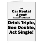 car rental agent cards