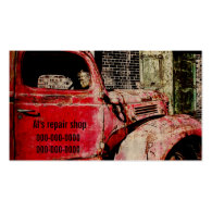 Car repair shop business card template