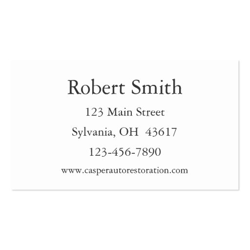 Car Restoration Business Card Templates (back side)