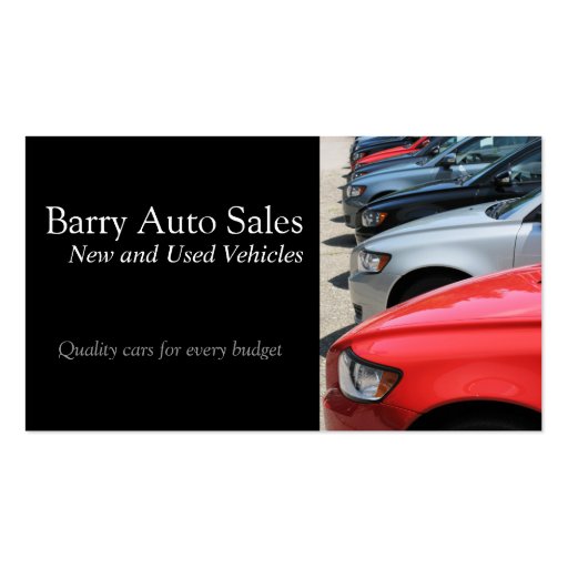 Car Sales Mechanic Business Card (front side)