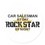 Car Salesman Rock Star Sticker