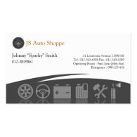 Car Service Icons Black Business Card