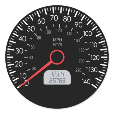 CAR SPEEDOMETER ROUND STICKERS by dgpaulart