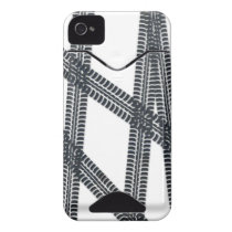 Car tire marks/tracks iPhone4 Case Cover Iphone 4 Id Cases