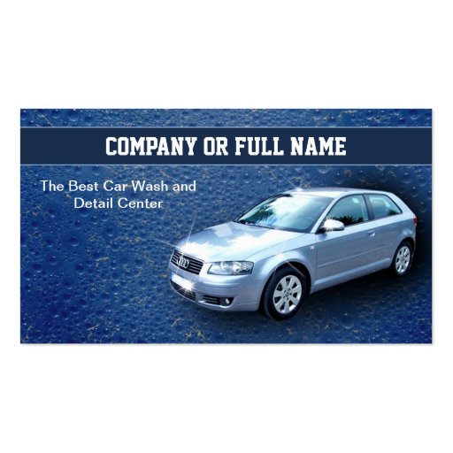 car wash auto details business cards (front side)
