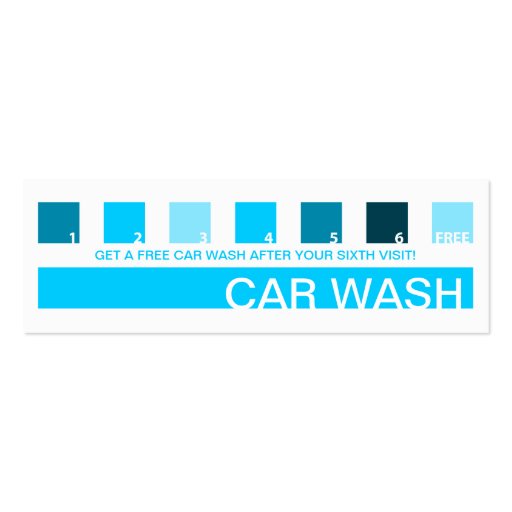 CAR WASH customer appreciation (mod squares) Business Card (front side)