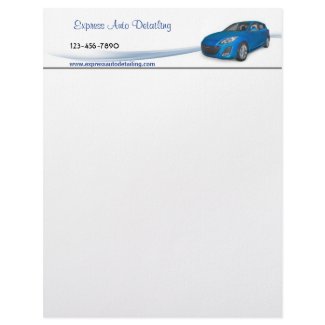 Car Wash Detailing Letterhead Design