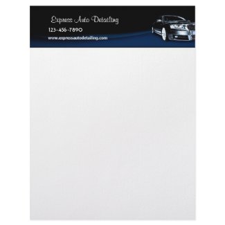 Car Wash Detailing Personalized Letterhead