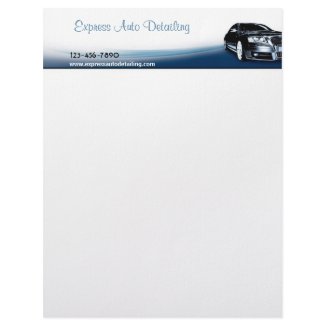 Car Wash Detailing Personalized Letterhead